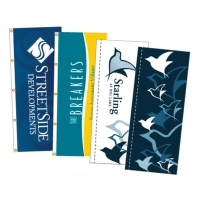 Single Face Reverse Vertical Flag w/3" Pole Sleeve And Closed Top (6'x4')