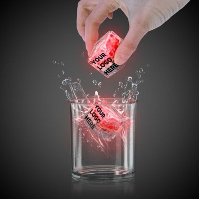 Pad Printed Red Liquid Activated Light Up Ice Cube(Pad Print)