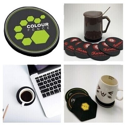 3.5" Diameter Flexible Molded PVC Coaster