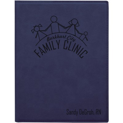 Blue Leatherette Portfolio (7" x 9")