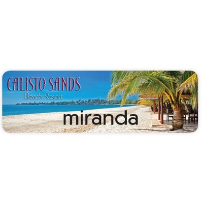 Full Color Sublimation Name Badges (1¼"x3")
