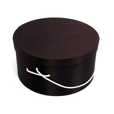 Dark Brown Hat Box (13 1/2"x11 1/2"x6 1/2")