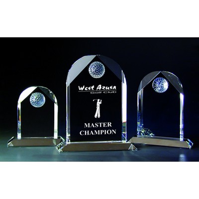Golf Optical Crystal Award/Trophy 8"H - Variant C