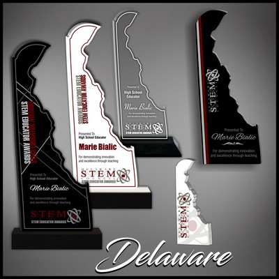 13" Delaware Black Budget Acrylic Award
