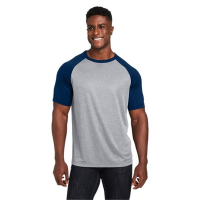 Team 365 Unisex Zone Colorblock Raglan Short Sleeve T-Shirt