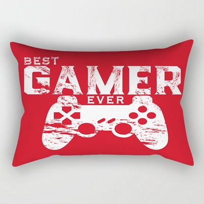 Full Printed 11.8 x 19.7" Premium Square Polyester Short Plush Throw Pillowcase W/Hidden Zipper