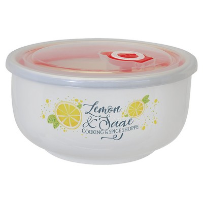 Ceramic Storage Bowl with Flexible Plastic Lid