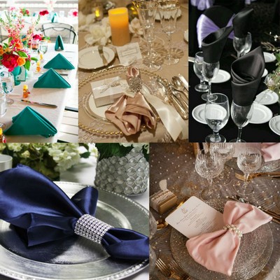 Cloth Napkins 13.79 x 13.79" Washable Polyester Soft Table Napkins for Wedding Party