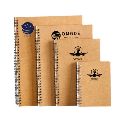 A5 Kraft Cover Spiral Notebook For Business & Education