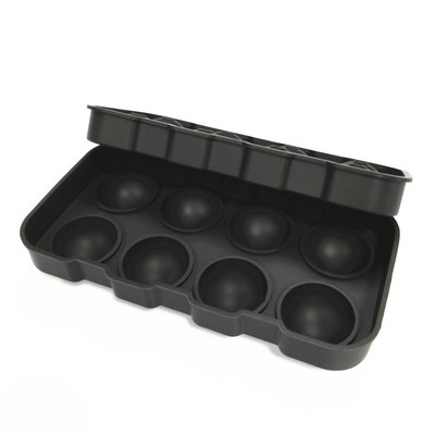 4-Cavity Silicone Ice Sphere Mold With Filling Funnel