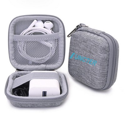 3.2 x 3.2" EVA Travel Data Line Storage Bag Carrying Case