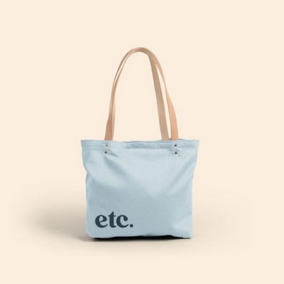 Birdie Bag - Colored Canvas With Leather Handles