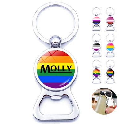 Rainbow Pride Key Chains W/ Bottle Opener