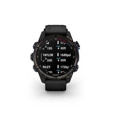 Garmin® Descent Mk3I 43Mm Dive Watch Carbon Gray Dlc Titanium & Black Band