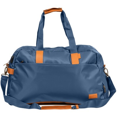 Champs Luggage The Weekender Navy Blue Duffle Bag w/Usb Port Size 12" X 21"
