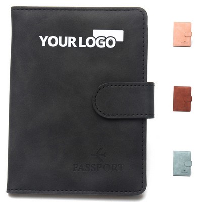 Leather PU Leather Passport Holder