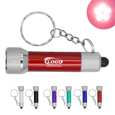 Mini 5 Led Flashlight With Keychain