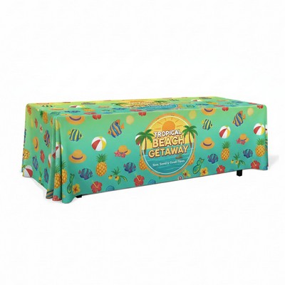 8' Economy Draped Standard Table Cover(Full Color Dye Sublim