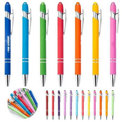 2-in-1 Capacitive Stylus and Ballpoint Pen – Metal Barrel