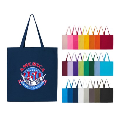 America 250 12 oz. Canvas Promotional Colored Tote Bag