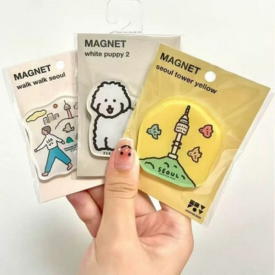 Custom Acrylic Fridge Magnets Diy Soft Magnetic Refrigerator Stickers 3"