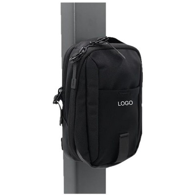 Minimalist Mesh Crossbody Sling Bag Magnetic Closure Travel Gym Backpack