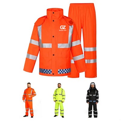Reflective Rain Jacket Set