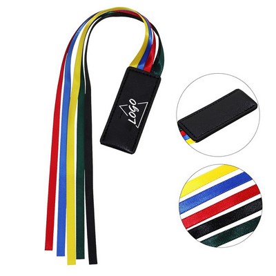 Reusable PU Leather Tassel Bookmark Colorful Ribbons