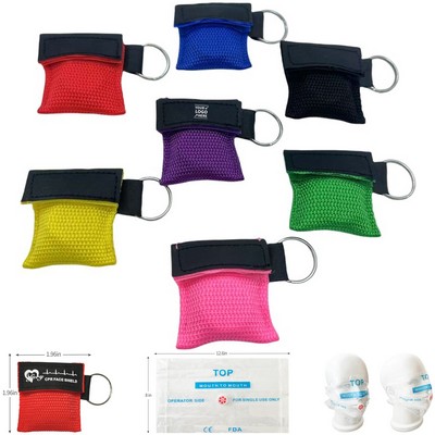 Pocket CPR Emergency Mask Keychain