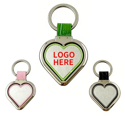 Dual-Tone Heart Rotator Keyring