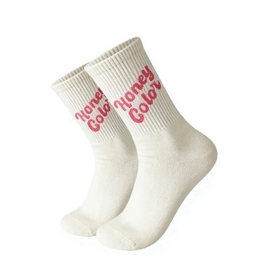 Adult Jacquard Knit Crew Socks