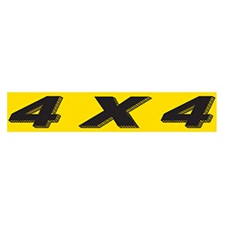"4 X 4" Black/Yellow Rectangle Slogan Vinyl Sticker