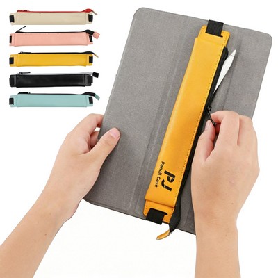 PU Leather Elastic Pencil Holder, Portable Stylus Pouch for Tablet Case