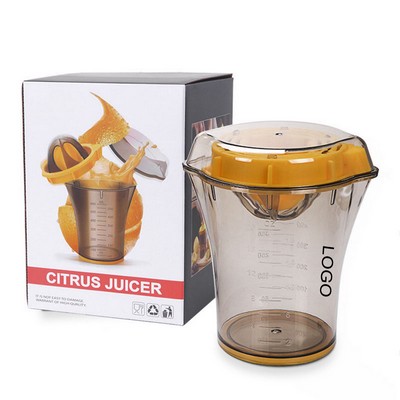 Food-Grade ABS Manual Citrus Juicer with Measuring Cup
