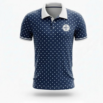 Unisex Sublimated Silk Feel Short Sleeve Polo Shirt 180GSM