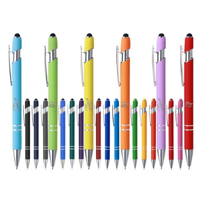 Stylish Dual-Function Metal Pen with Touchscreen Stylus Tip