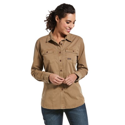 Ariat 10032882 Rebar Washed Twill Work Shirt