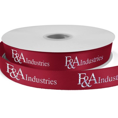 7/8" Bridal Satin Ribbon - 100yrd roll - Foil Print
