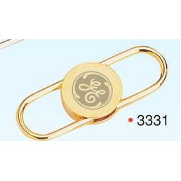 Gold Plated 2 Section Round Key Ring