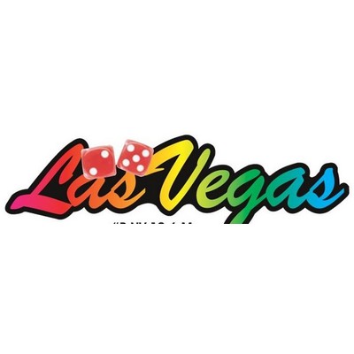 Las Vegas w/ Dice Maxi Magnet (10 Square Inch)