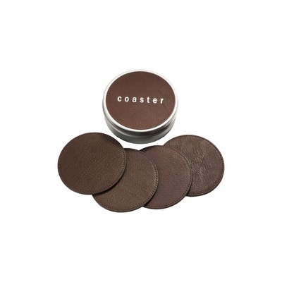 4 Coasters w/Tin Box