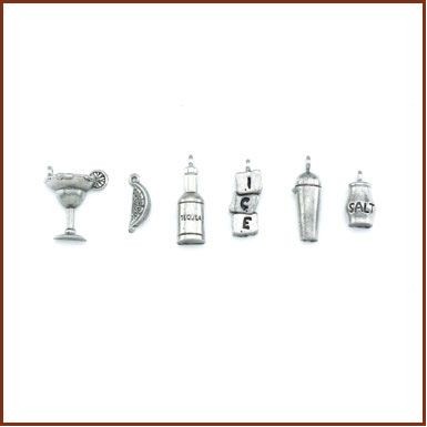 Set of 4 Margarita Stock Wine Charms On Card