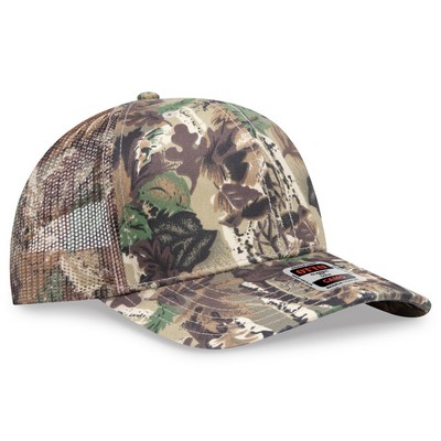 OTTO Camouflage Cotton Blend Twill 6 Panel Pro Style Mesh Back Trucker Hat