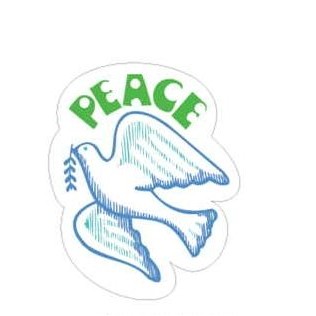 Peace Dove Promotional Magnet w/ Strip Magnet (3 Square Inch)