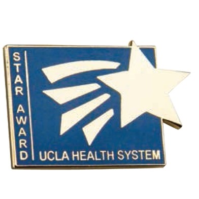 1 1/2" Copper Die Struck Lapel Pins w/Synthetic Enamel