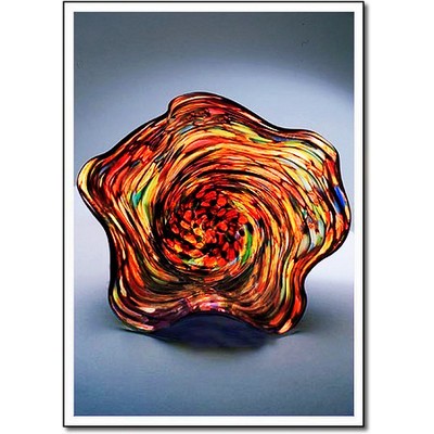 Kaleidoscope Lantern Art Glass Bowl w/o Marble Base (8.5"x4.5")