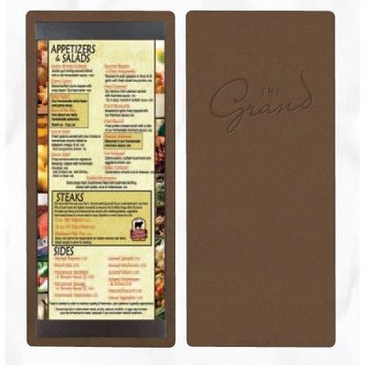 Single Panel Top & Bottom Strip Menu Board (4 1/4"X14" Insert)
