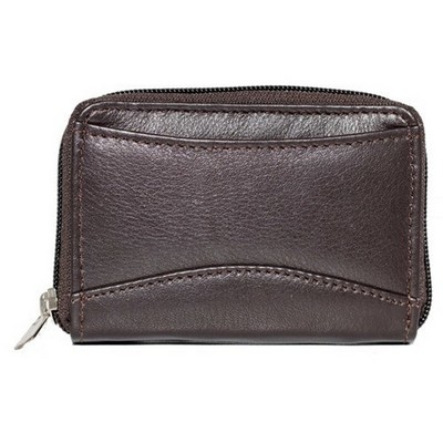 Ashlin® Designer Akelina Expresso Brown Accordion Card Wallet