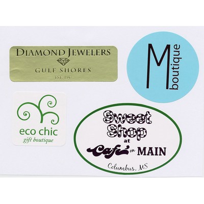 1.5" Circle Label Hot Stamped
