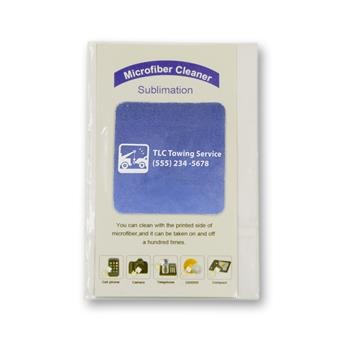 Magic Screen Cleaner Rounded Square w/Generic Backer Card (1.5"x1.5")